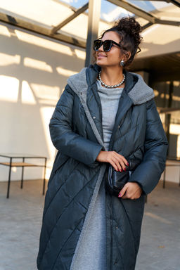 Пальто Beautiful Free 8017 иссиня-черный