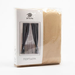 Штора портьерная «Этель. Структурная», 250×265 см, бежевая