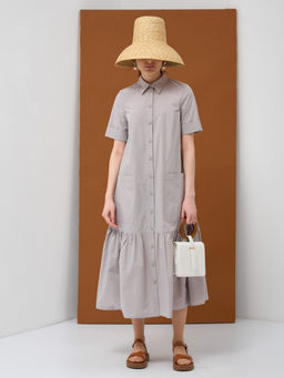 Платье хлопок OD-791-2 серый OD-791-2