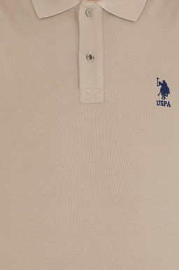 Мужская футболка цвета хаки с воротником поло Basic - U.s. polo assn фото 6