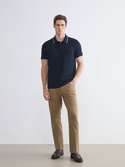 Polo Yaka K?sa Kollu Penye Erkek Ti??rt