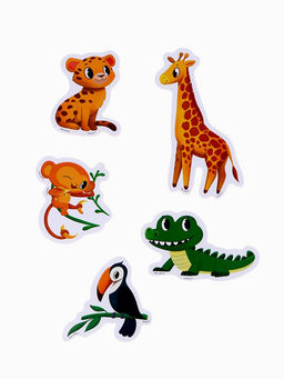 Игрушки - стикеры для купания в ванне Крошка Я «Весёлые зверята», с сеткой, EVA, набор 20 шт.