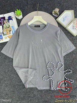 Женская однотонная футболка - Bruno фото 5