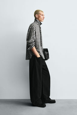 CHECK SHIRT WITH CONTRAST TIE - Zara фото 4