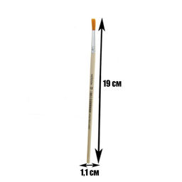 Цена за 10 шт. Кисть нейлон № 10, круглая, ручка дерево (международный размер