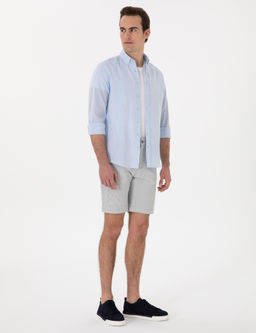 Gri Slim Fit Dokuma _ort