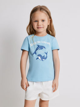 ACOOLA / Футболка детская для девочек Pihta голубой