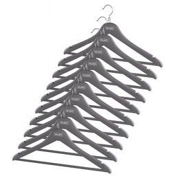 VAL JB-16614S10 Вешалка дер., 44.5*23*1.2см, набор10шт., c перекл.,крюч.д/экон.места, JAPANESE BLACK, шт