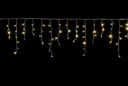 Гирлянда для улицы БАХРОМА "Мерцание" ш3м* в0,4/0,6/0,8 см 124 ламп LED, прозр.пров, 1 реж, IP-54, Теплый белый (возможность соединения)