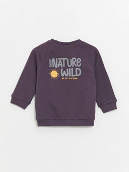 Bisiklet Yaka Uzun Kollu Bask?l? Erkek Bebek Sweatshirt - Waikiki фото 3