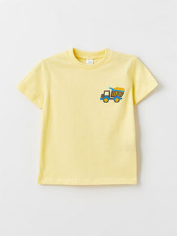 Bisiklet Yaka Bask?l? Erkek Bebek Ti??rt