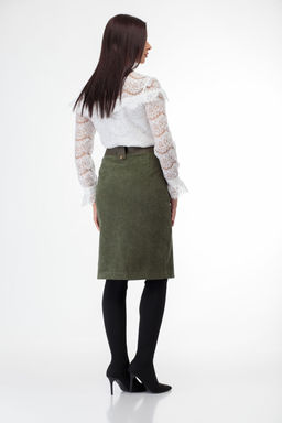 Юбка ANELLI 922 хаки  фото 3