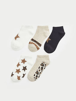 Desenli Kad?n Patik ?orap 5li