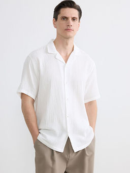 Regular Fit Resort Yaka M?slin Erkek G?mlek