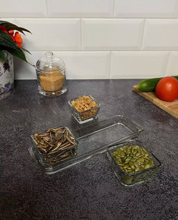 BAROQUE Менажница составная 3+1 (3*70мл+1*140мл), арт. 1278