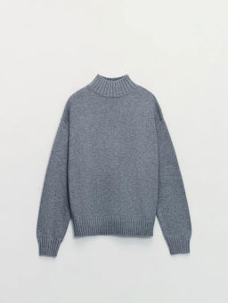 Свитер с высоким горлом с добавлением шерсти / Zarina