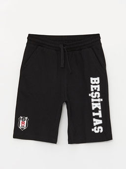 Beli Lastikli Be?ikta? Bask?l? Erkek ?ocuk ?ort
