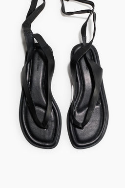Sandalias de piel con lazada - H&m фото 3
