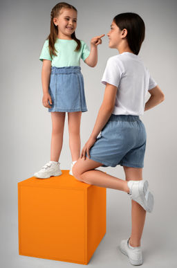 Джинсовая юбка-шорты для девочки Happyfox