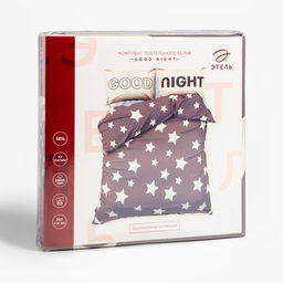 Комплект: пододеяльник и 2 наволочки Good night 143*215 см, 50*70 см - 2 шт, 100% хлопок - Этель фото 5