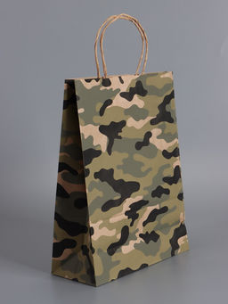 Пакеты подарочные крафт «23 Февраля», камуфляж, 24×10.5×32 см, набор 4 шт.