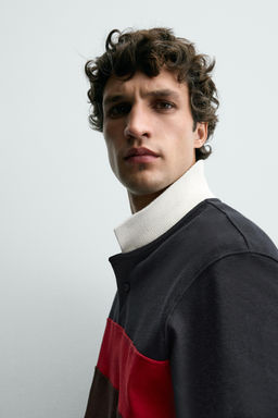 CONTRAST STRIPE POLO SHIRT - Zara фото 5