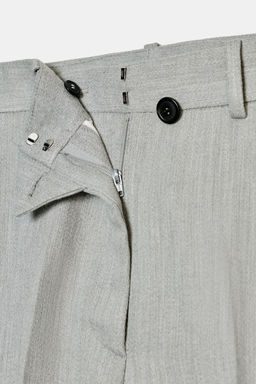 ZW COLLECTION FLARE TEXTURED TROUSERS - Zara фото 9