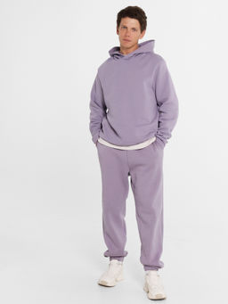 Теплые лавандовые брюки свободного силуэта лаванда 181225