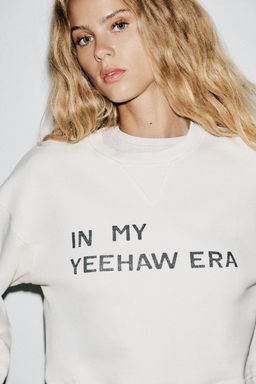SLOGAN CROP SWEATSHIRT - Zara фото 11