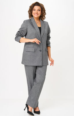 Костюм БелЭльСтиль 762/609 елочка серая