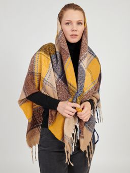 Большой  платок в стиле арт-деко в составе шерсть - Tantino фото 4