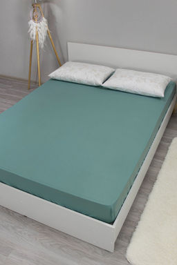 Простыня на резинке аквамарин 180х200 бязь 120гр/м Текстильная коллекция