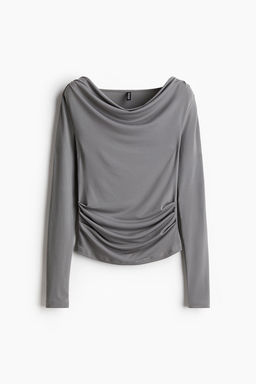 Draped jersey top - H&m фото 4