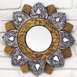 Панно зеркальное "Цветок" 40х1х40 см