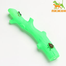 Игрушка пищащая Веточка, 24 см, зелёная