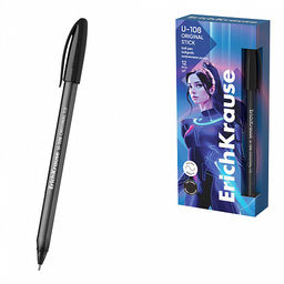 Цена за 50 шт. Ручка шариковая ErichKrause U-108 Stick Original 1.0, Ultra Glide Technology, цвет чернил красный (в коробке по 50 шт.)  фото 6