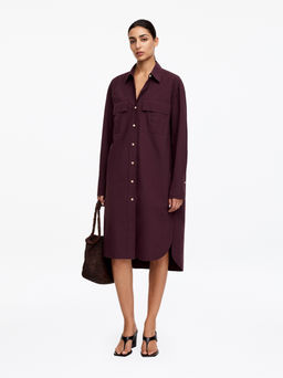 Vestido camisero de algod?n