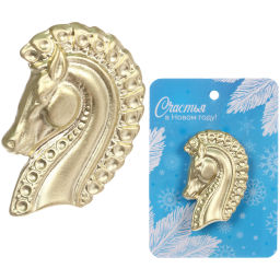 Цена за 4 шт. Брошь "Best Podarok - Hercules", цвет золото, 4*2,5см