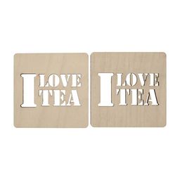 Заготовка для декорирования Mr. Carving ВД-297 Подставка под горячее фанера 8.5 х 8.5 х 0.3 см 2 шт I love coffee фото 4