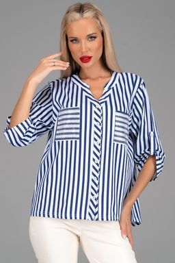 Рубашка Кристэль (полоска/стразы) - Эльза фото 7