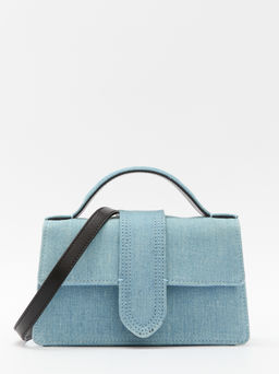 Женская сумка с ручками из денима TENDANCE Артикул 4248264, светло-голубой