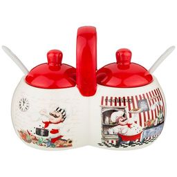 БАНКА ДЛЯ СЫПУЧИХ ПРОДУКТОВ КОЛЛЕКЦИЯ BELLISSIMO 2*250 МЛ + 2 ЛОЖКИ 16,4*9,6*12,3 СМ