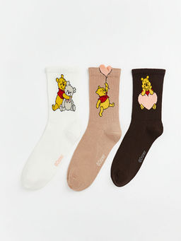 Winnie the Pooh Bask?l? Kad?n Soket ?orap 3l?
