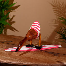 Сувенир «Утка на сёрфе», 31 см, дерево