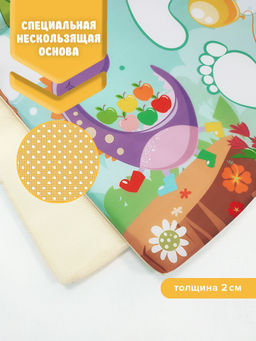 VAL DN-A614-F Коврик дет гимнастич Топоножка, 60*144 см, 4 блока, цвет голуб., ДИНОЗАВРИКИ, шт