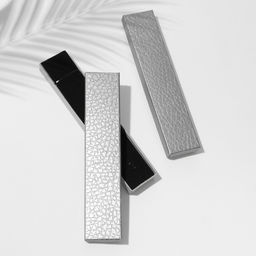 Цена за 6 шт. Коробочка подарочная под браслет, цепочку, часы «Животный принт», 21×4 см, серебристая