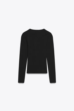 CAMISETA MANGA LARGA / Negro - Zara фото 5