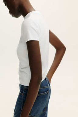 T-SHIRT WITH TEXT PRINT - Zara фото 4