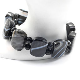 Браслет из агата глазкового сегмент 20*14мм, 44г