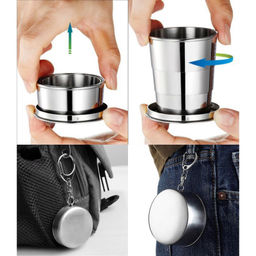 Складной стакан с карабином, серия: 23 Февраля, Красная звезда, 150 мл, d=6 см арт.739620 г.Екатер